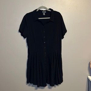 Hot topic XL black button down skater dress